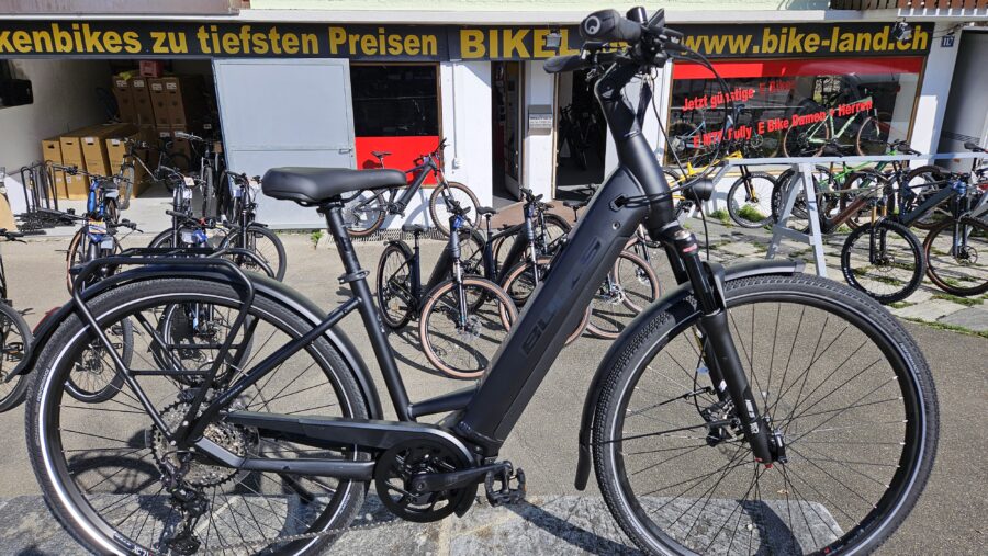 Bequemes Trekking E-Bike mit wave Rahmen